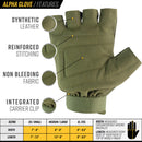 Valken Tactical ALPHA Half Finger Airsoft / Paintball Gloves