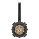 HFC 145rd  HD Drum Magazine for Gas Blowback M9 Airsoft Pistols - Black / Brown