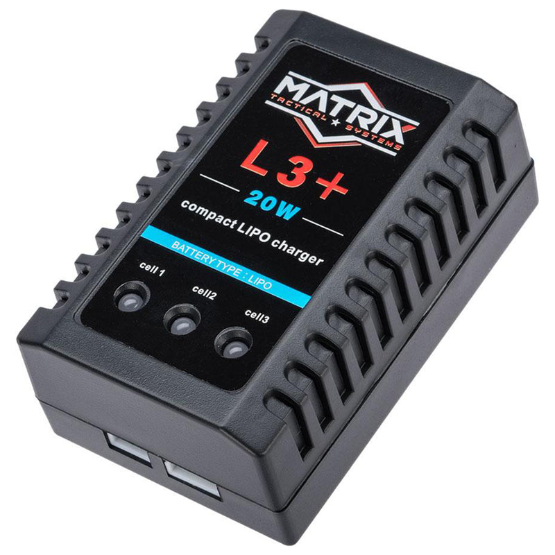 MATRIX L3+ Compact 1-3 Cell Airsoft LiPo / Li-Ion Battery Balance Smart Charger