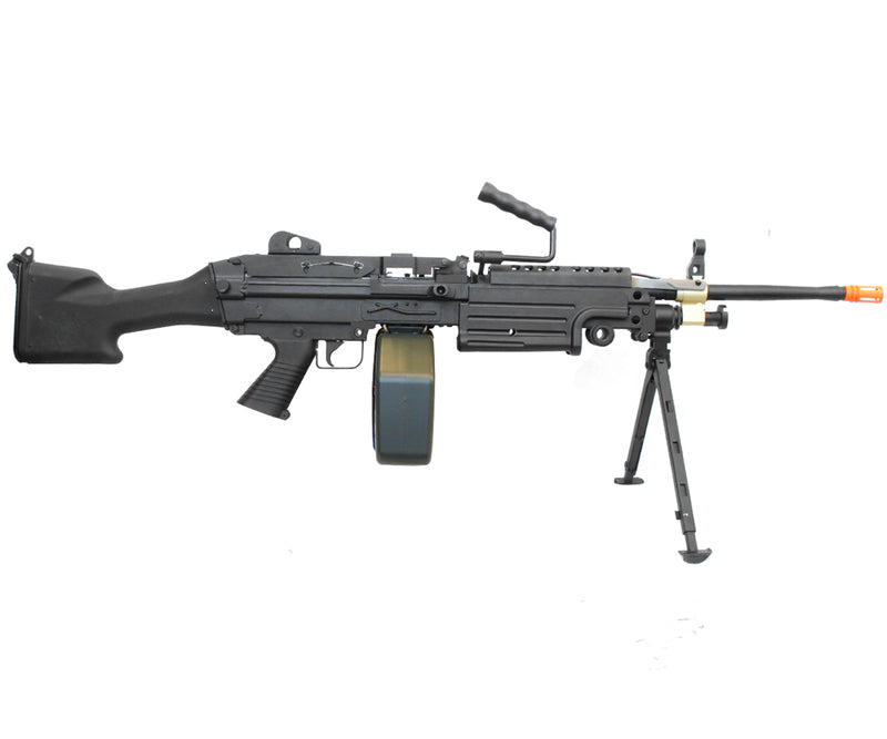 A&K Full Metal M249 MKII SAW Airsoft Machine Gun w/ Drum Magazine