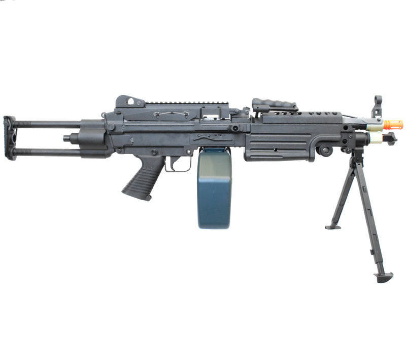 A&K Full Metal PARA M249 SAW Airsoft Machine Gun w/ Drum Magazine