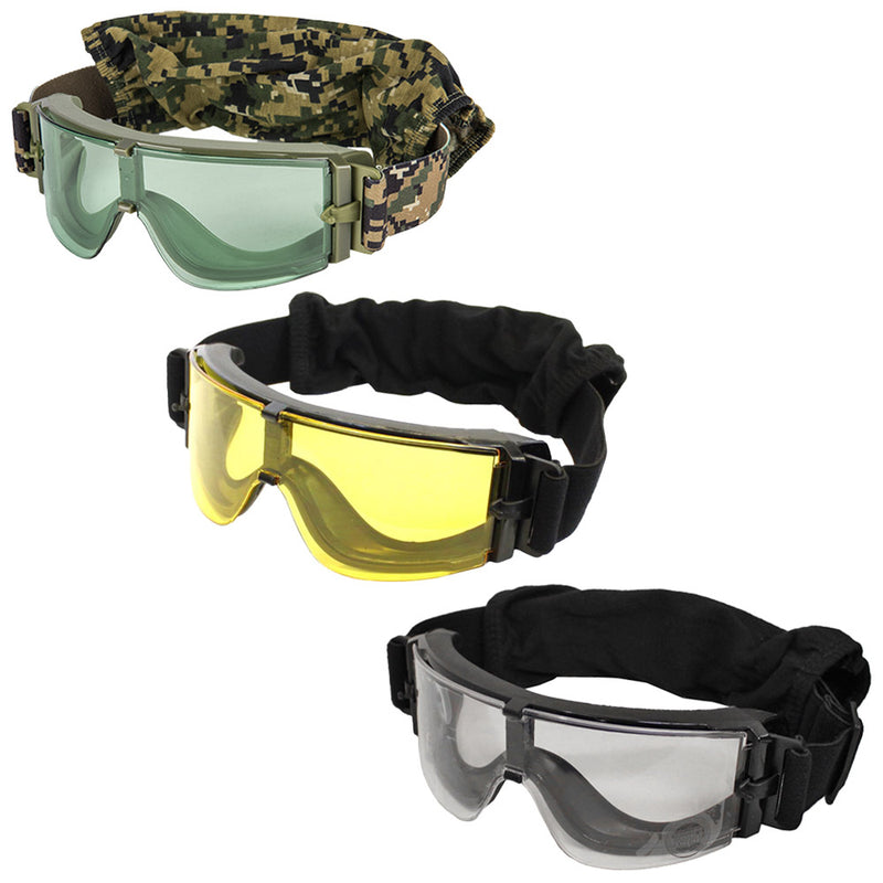 military safety goggles Lancer Tactical Frameless Full Seal Airsoft Safety Goggles