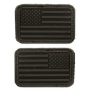 Lancer Tactical Rubber PVC US Flag Hook & Loop Patches Set