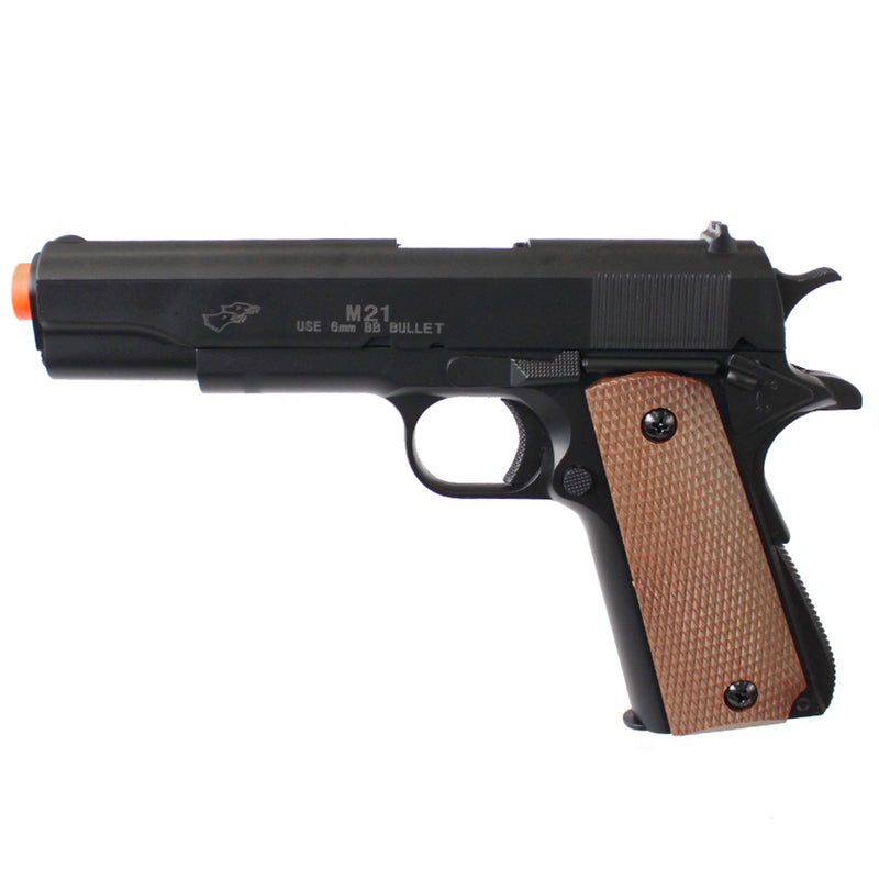Double Eagle M1911 Military Spring Powered Pistol Airsoft Gun