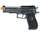 Double Eagle M22 M9 Spring Pistol Airsoft Gun with Silver Barrel & Silencer