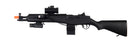 Double Eagle M14 SOCOM Spring Airsoft Gun w/ Scope, Laser & Flashlight