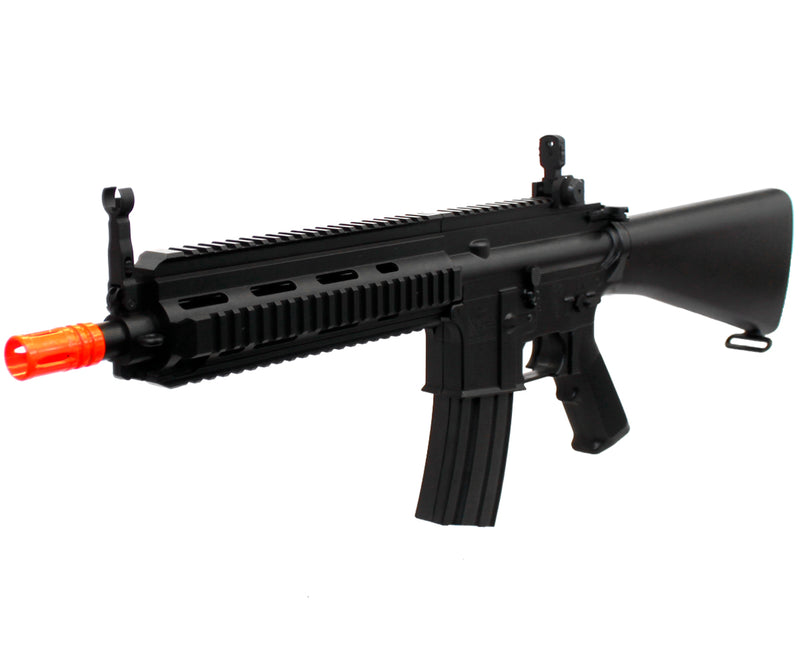 Double Eagle MK416 RIS Plastic Gearbox AEG Airsoft Rifle w/ Fixed Stock