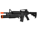 Double Eagle M4 RIS Airsoft Gun AEG w/ M203 Grenade Launcher Tri-Shot Shotgun