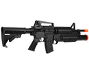 Double Eagle M4 RIS Airsoft Gun AEG w/ M203 Grenade Launcher Tri-Shot Shotgun