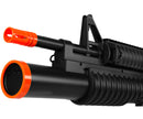 Double Eagle M4 RIS Airsoft Gun AEG w/ M203 Grenade Launcher Tri-Shot Shotgun