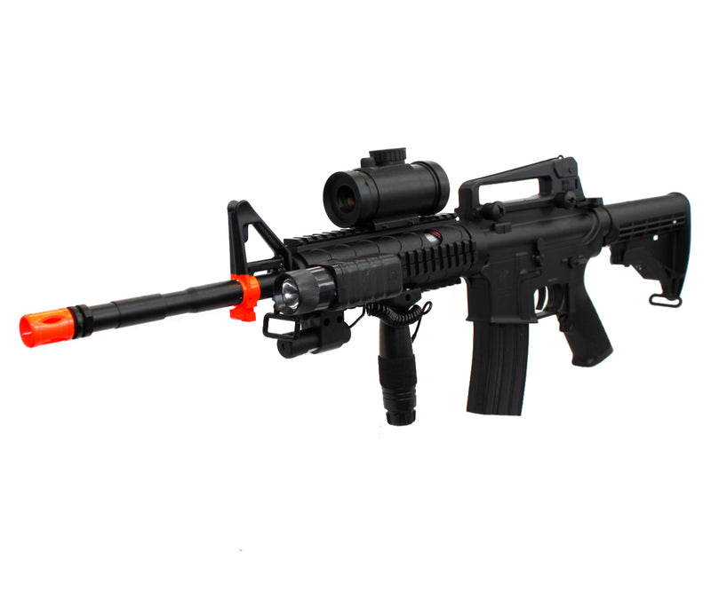 Double Eagle Full Size M4 RIS Airsoft Low Power Airsoft Electric Rifle w/  Underbarrel M203 Shotgun Launcher, Airsoft Guns, LPAEG -  Airsoft  Superstore