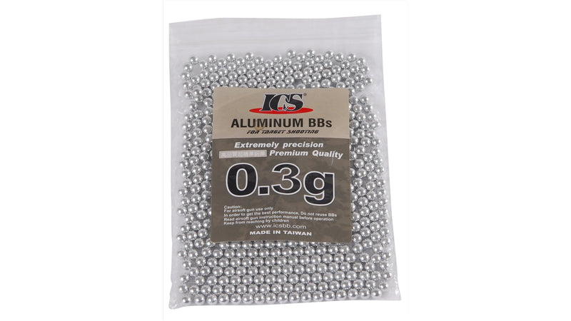 ICS .30g 6mm High Grade Aluminum Metal Seamless BBs 500 Rounds in Bag