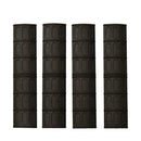 JBU Carapace Rubber RIS Rail Covers 4 Piece Set - Black