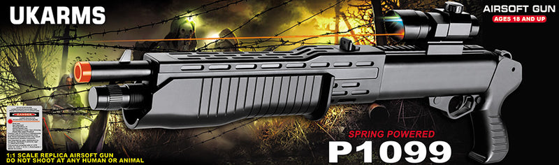 UKARMS SPAS12 Spring Shotgun with Flashlight, Laser and Scope