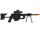 UKARMS P1200 M200 Bolt Action Airsoft Sniper Rifle w/ Scope, Bipod & Laser