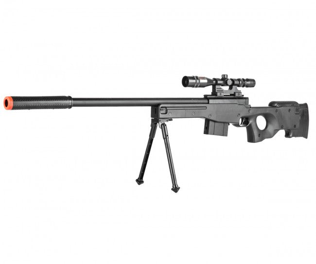 UKARMS L96 Bolt Action Airsoft Sniper Rifle w/ Scope, Bipod & Laser