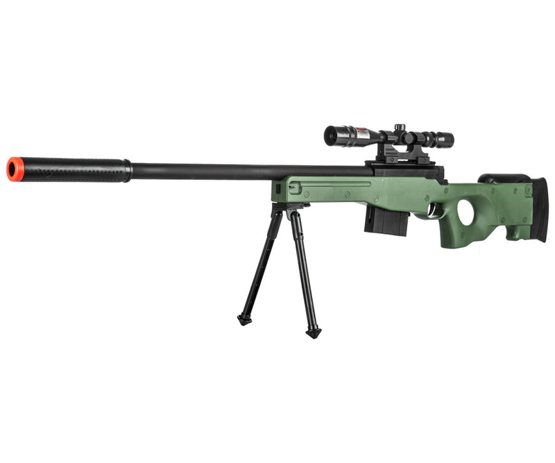 315 FPS 6mm Airsoft Sniper Rifle Gun Full Tactical Setup 38 w/ Dummy Scope  83351592806
