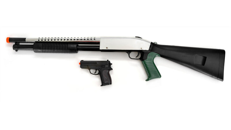 CYMA Spring Powered M3000 Pistol Grip Airsoft Shotgun Pistol Combo