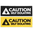 G-FORCE CAUTION Self Isolating Hook & Loop Tactical PVC Morale Patch