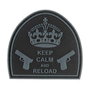 G-FORCE Keep Calm Reload Tactical Hook & Loop PVC Morale Patch