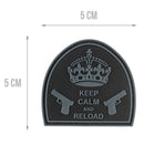 G-FORCE Keep Calm Reload Tactical Hook & Loop PVC Morale Patch
