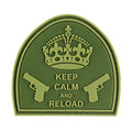 G-FORCE Keep Calm Reload Tactical Hook & Loop PVC Morale Patch