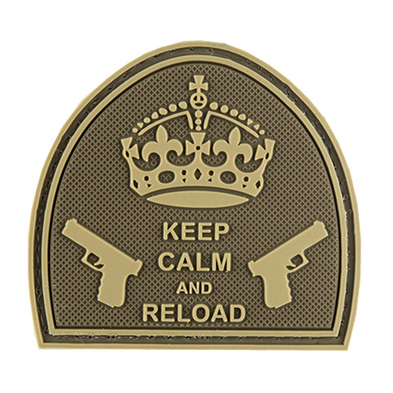 G-FORCE Keep Calm Reload Tactical Hook & Loop PVC Morale Patch
