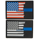 G-FORCE Tattered Blue Line US Flag Hook & Loop Tactical PVC Morale Patch