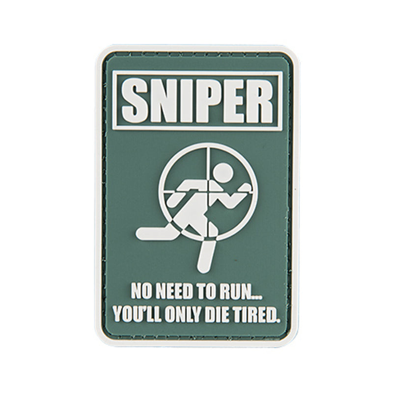 G-FORCE No Running Sniper Hook & Loop Tactical PVC Morale Patch