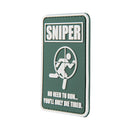 G-FORCE No Running Sniper Hook & Loop Tactical PVC Morale Patch