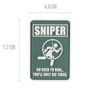 G-FORCE No Running Sniper Hook & Loop Tactical PVC Morale Patch