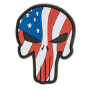 G-FORCE US Flag Punisher Skull Hook & Loop PVC Morale Patch