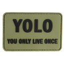 G-FORCE YOLO You Only Live Once Tactical Hook & Loop PVC Morale Patch