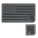 PTS American Flag w/ PTS Logo Tab Tactical Hook & Loop PVC Patch Set