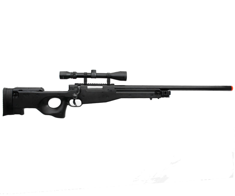 TSD L96 AWP Sniper Rifle Bolt Action Airsoft Gun Black with Scope