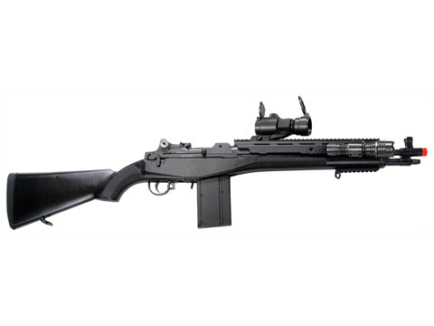 TSD M14 SOCOM RIS Airsoft Spring Sniper Rifle with Red Dot - Black