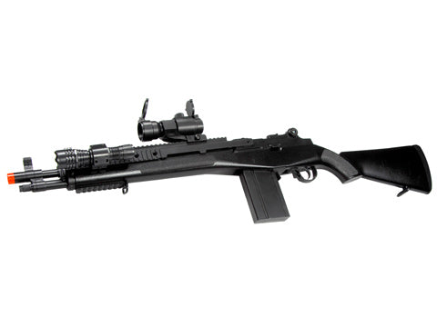 TSD M14 SOCOM RIS Airsoft Spring Sniper Rifle with Red Dot - Black