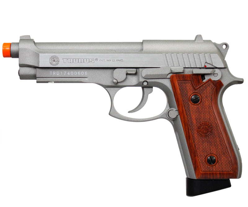 Cybergun Taurus Full Metal PT92 Co2 GBB M9 Airsoft Pistol by KWC - Silver