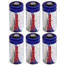 Tenergy High Performance CR123A 3V Lithium Battery - 6 Pack
