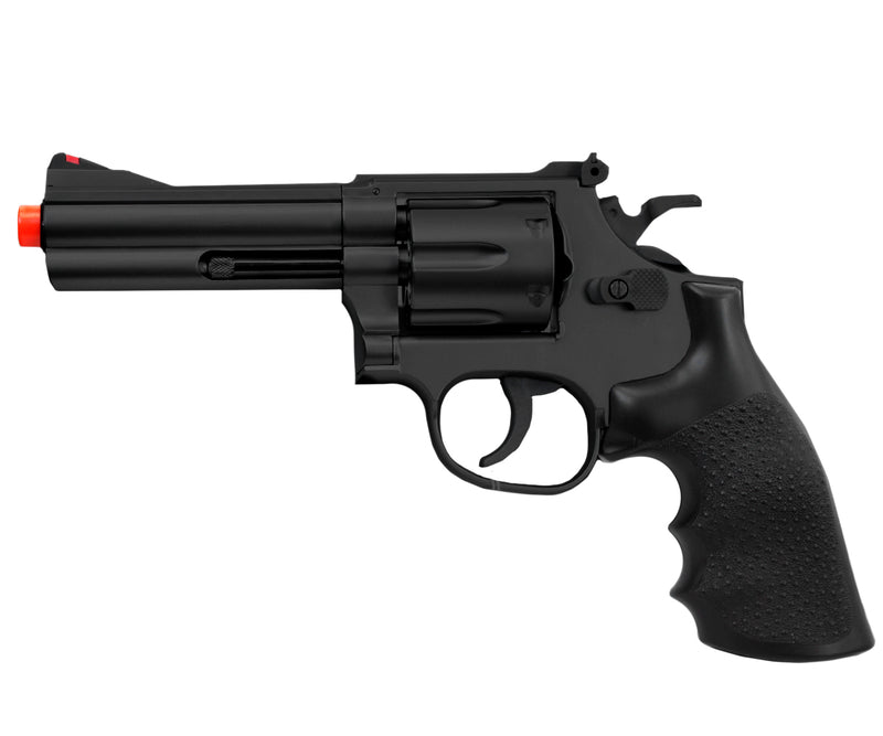 TSD 4" .357 Spring Powered Airsoft Revolver by UHC - Black