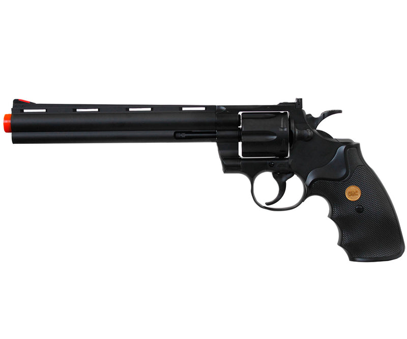 TSD 8" Spring Powered Airsoft Revolver by UHC - Black