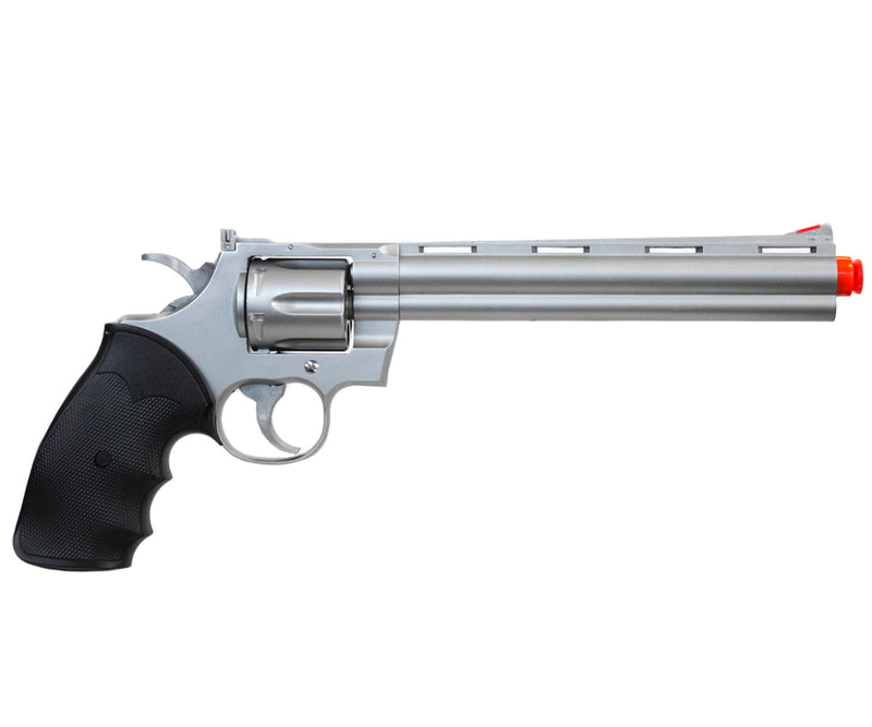 TSD 8" Spring Powered Airsoft Revolver by UHC - Silver