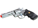 TSD 4 inch 357 Magnum Revolver Plastic Spring Airsoft Gun Silver