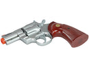 TSD 2.5 inch Airsoft Spring Powered Revolver - Silver with Wood Grip