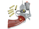 TSD 2.5 inch Airsoft Spring Powered Revolver - Silver with Wood Grip