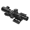 VISM Evolution 1.1-4x24 Variable Zoom Illuminated Blue / Green Rifle Scope w/ SPR Mount