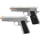 WE TECH Full Metal 1911 Silver Custom Gas Blowback Airsoft Pistol