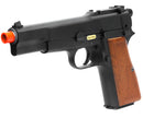 WE TECH Full Metal Browning Hi-Power WWII Gas Blowback Airsoft Pistol - Black