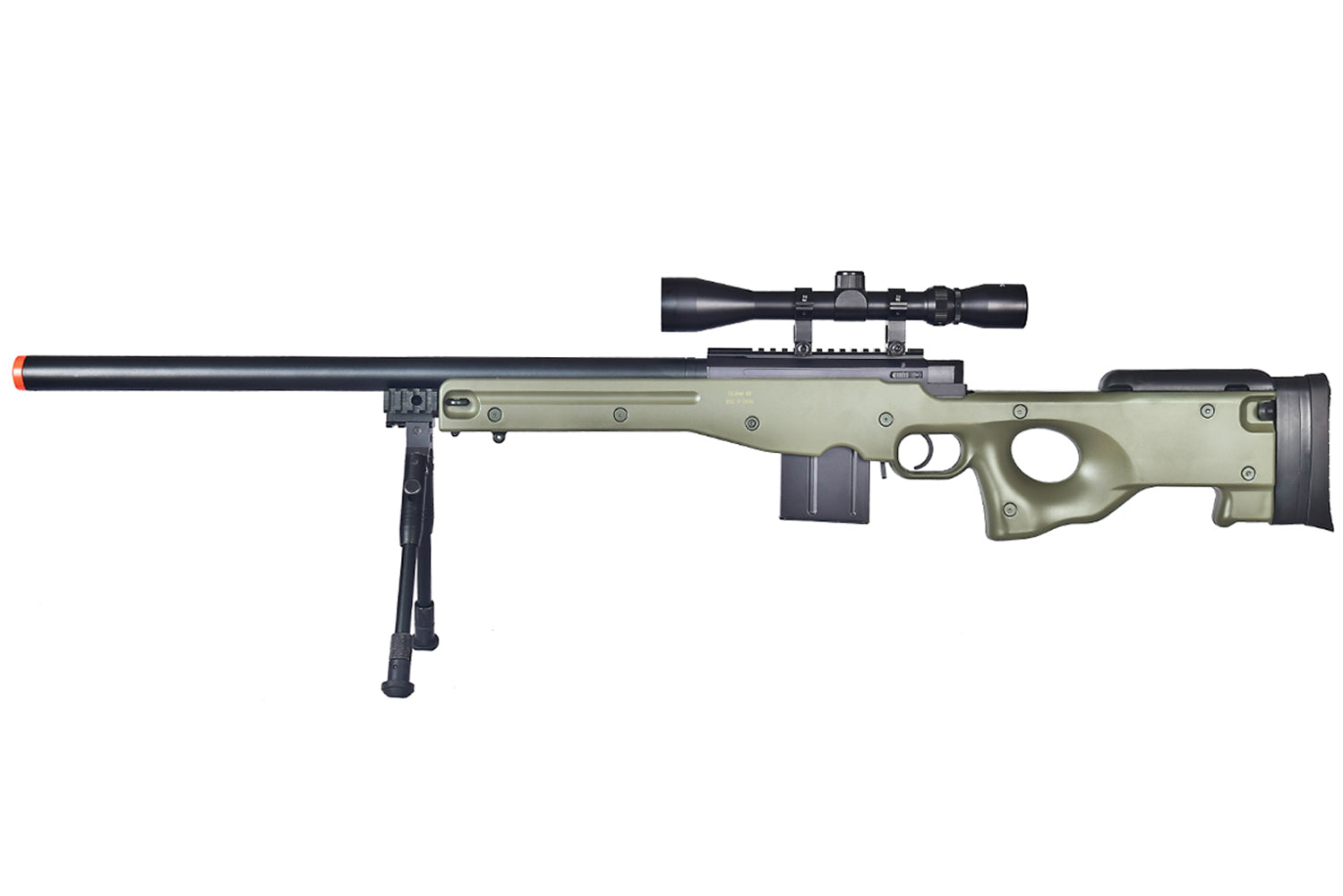 WELL L96 AWP Bolt Action Airsoft Sniper Rifle w/ Scope & Bipod - OD ...