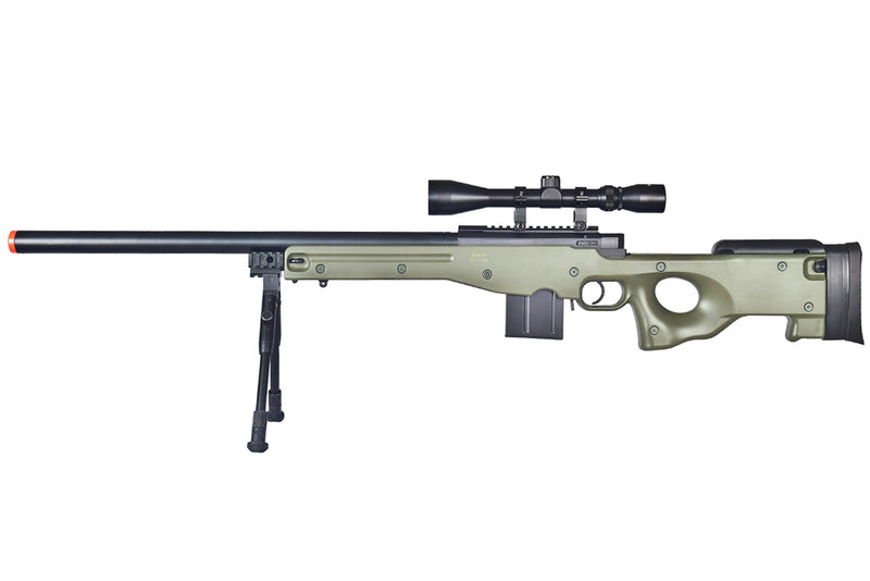WELL L96 AWP Bolt Action Airsoft Sniper Rifle w/ Scope & Bipod - OD Green